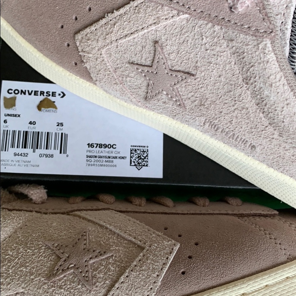 CONVERSE PRO LEATHER OX SHADOW GREY/GUM DARK HON M - Picture 16 of 16